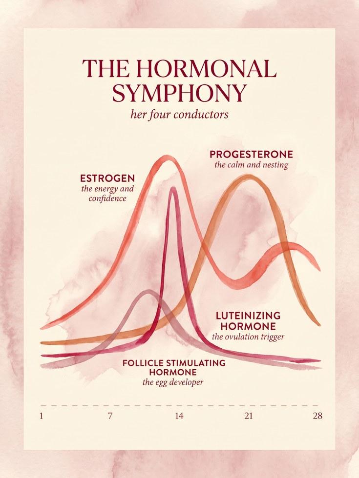 Menstrual Cycle Poster - artwork on paper