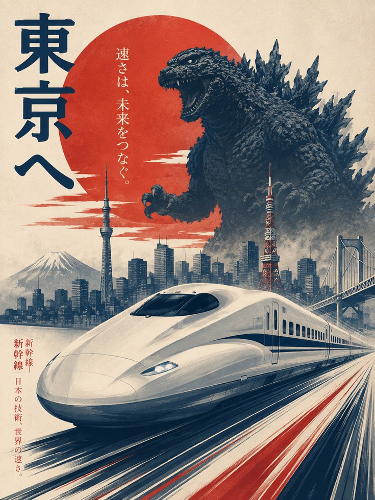 Tokyo Travel Poster – Japanese Art Print - artwork on paper
