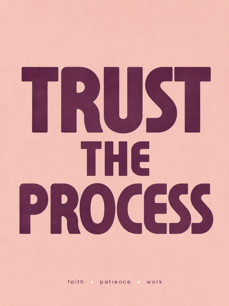 Motivational Wall Art Print: Trust The Process - artwork on paper