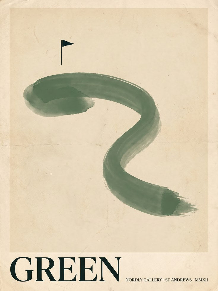 Abstract Golf Course Print - artwork on paper