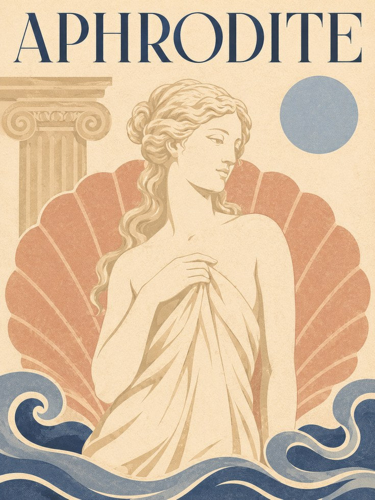 Greek Mythology Poster – Aphrodite Art Print - artwork on paper