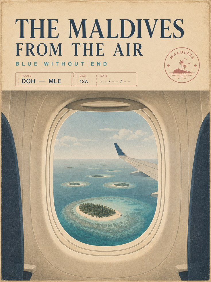 Maldives Travel Poster - artwork on paper
