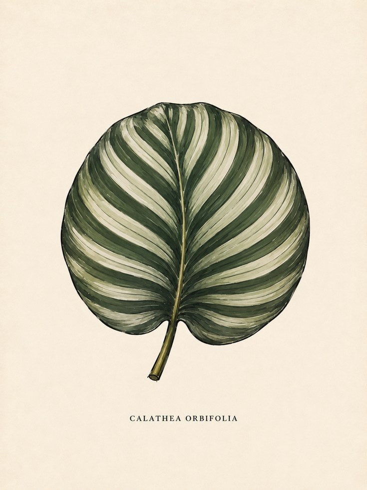 Calathea Wall Art – Botanical Leaf Print - artwork on paper