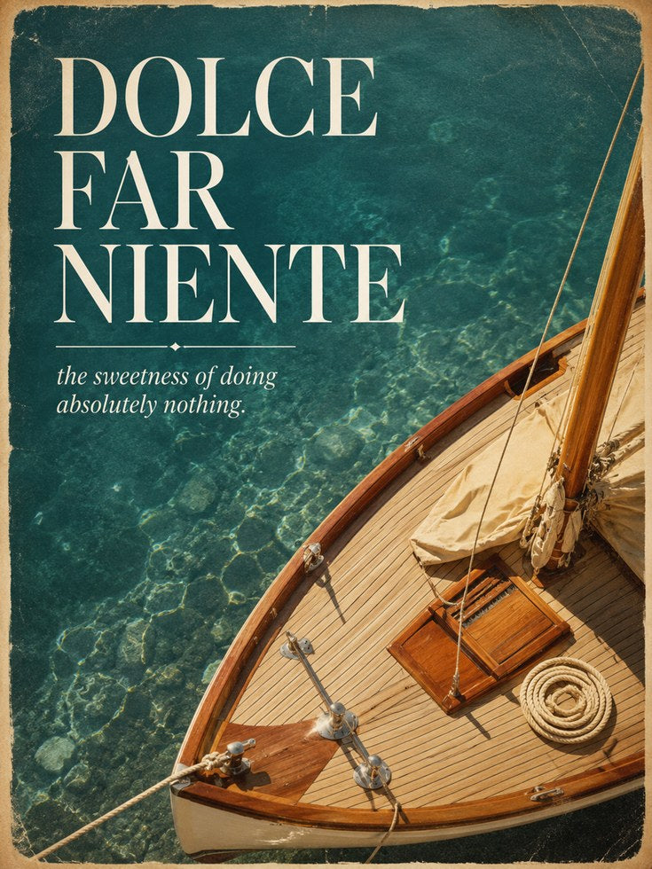 Dolce Far Niente Boat Print - artwork on paper