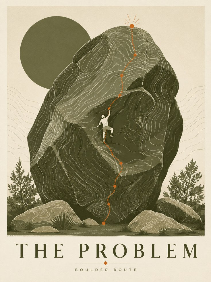 Rock Climbing Wall Art – Mountain Print - artwork on paper