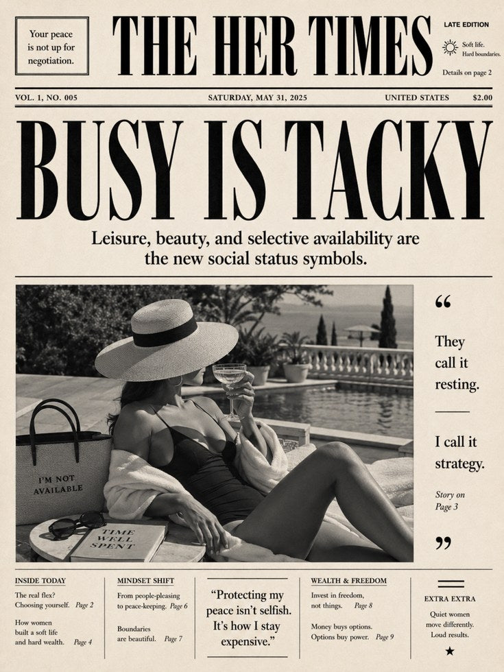 Busy is Tacky Wall Art - artwork on paper