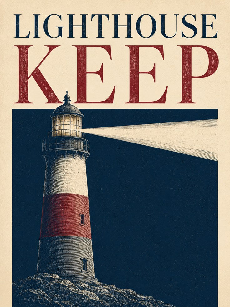 Lighthouse Wall Art – Nautical Poster - artwork on paper