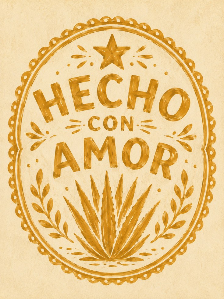 Hecho Con Amor Print – Spanish Wall Art - artwork on paper