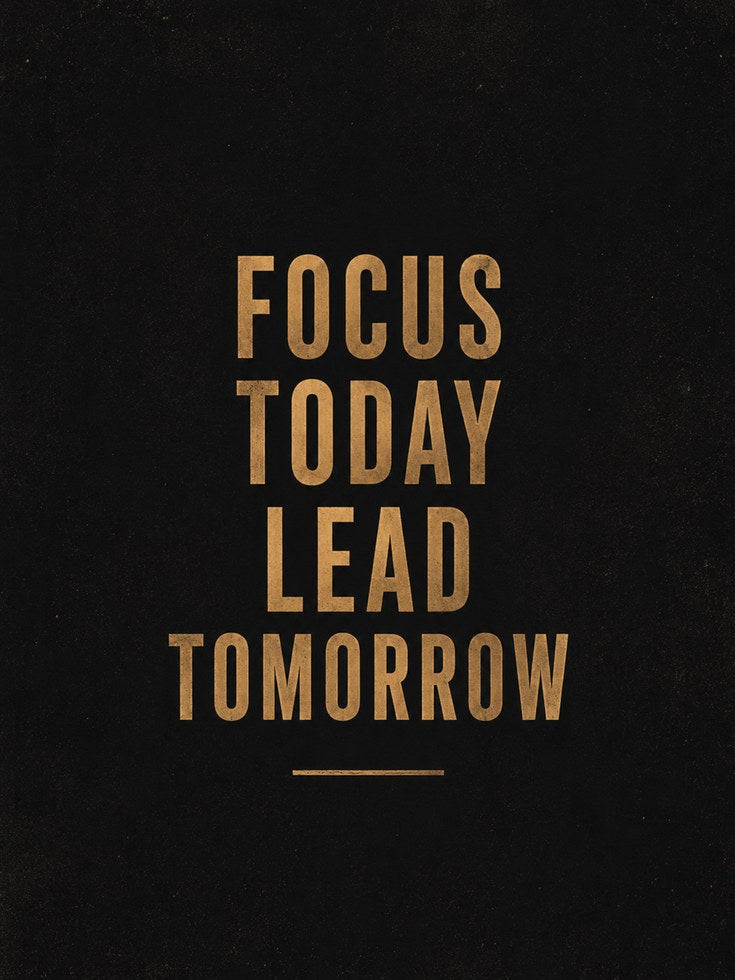 Motivational Office Wall Art – Focus Quote Print - artwork on paper