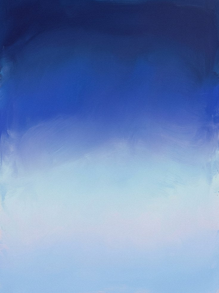 Blue Gradient Sky Print — Soft Ombre Abstract - artwork on paper