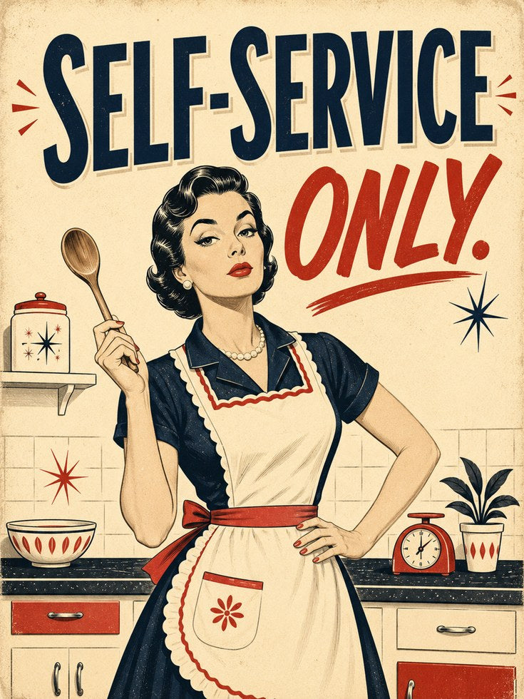 Retro Kitchen Wall Art - artwork on paper