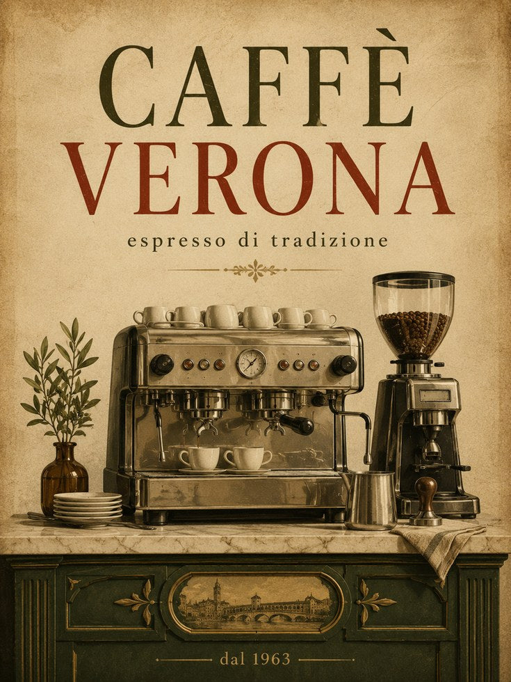 Coffee Bar Wall Art – Vintage Italian Cafe Print - artwork on paper