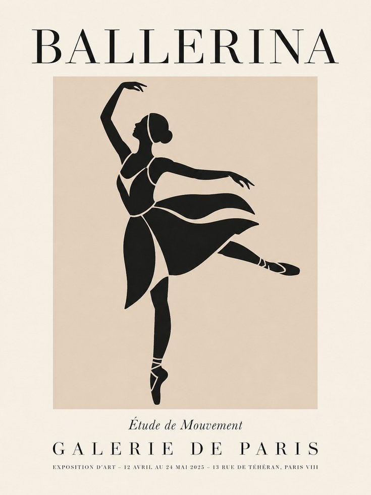 Ballet Wall Art – Ballerina Print - artwork on paper