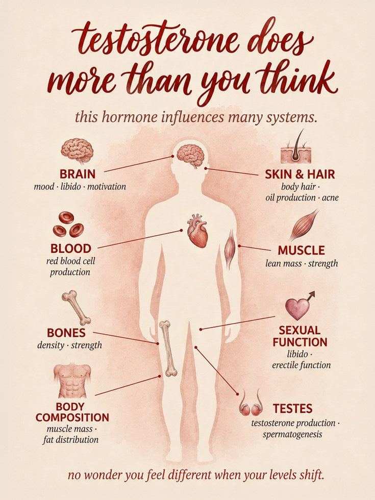 Testosterone Poster – Health Education Print - artwork on paper