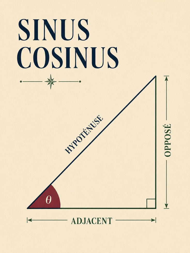 Math Wall Art – Trigonometry Print - artwork on paper