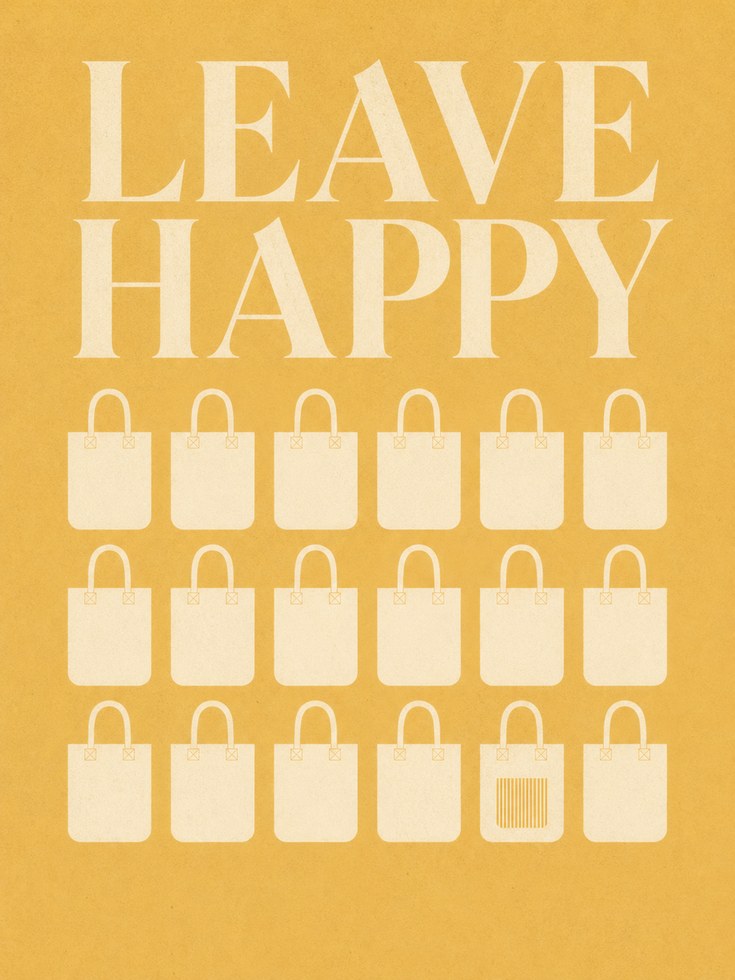 Leave Happy Motivational Print – Vintage Locks - artwork on paper