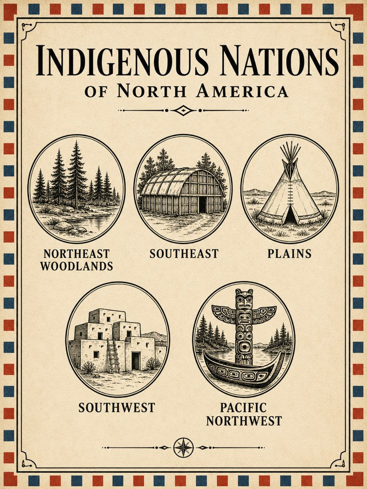 Indigenous Nations Poster - artwork on paper