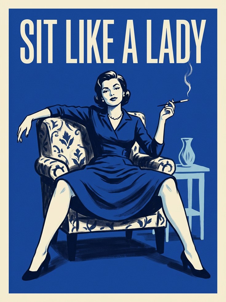 Vintage Cigarette Poster - artwork on paper