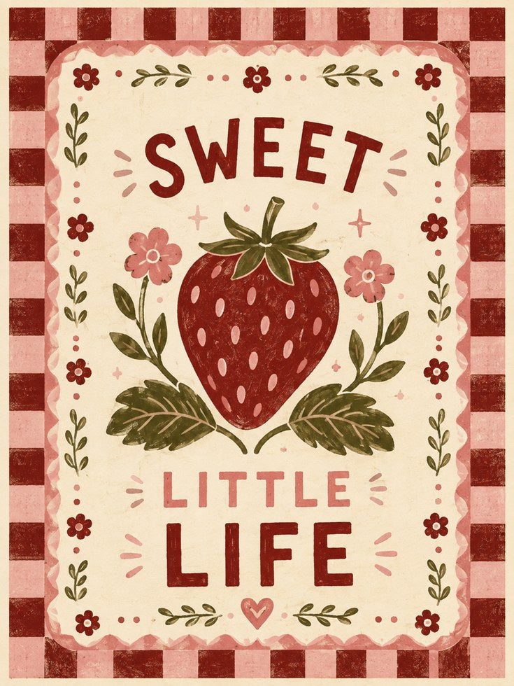 Strawberry Kitchen Print - artwork on paper