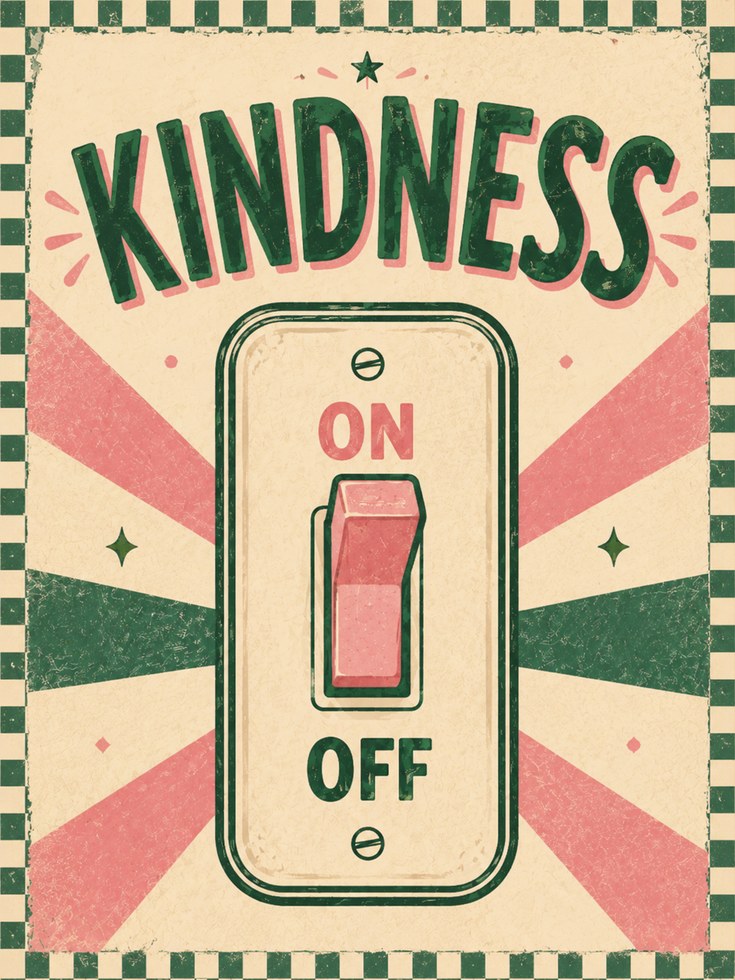 Kindness Wall Art – Motivational Print - artwork on paper