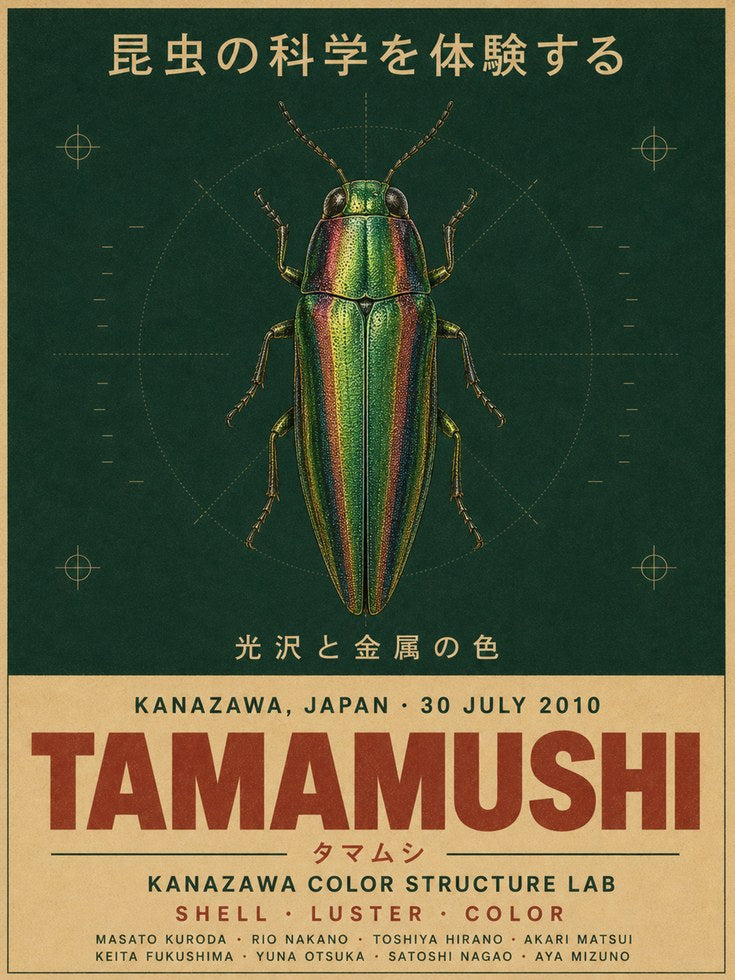Japanese Beetle Print – Vintage Science Poster - artwork on paper
