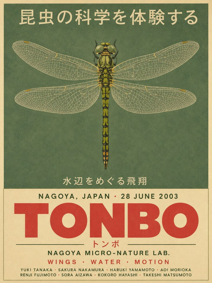 Dragonfly Wall Art – Japanese Nature Poster - artwork on paper