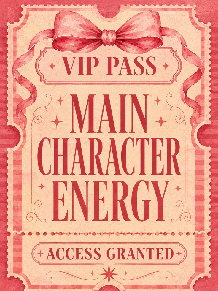 Main Character Energy Print - artwork on paper