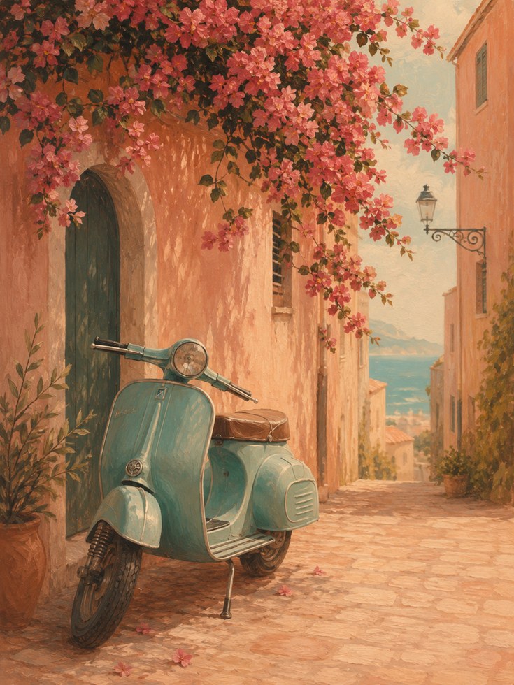 Italian Coastal Wall Art - artwork on paper