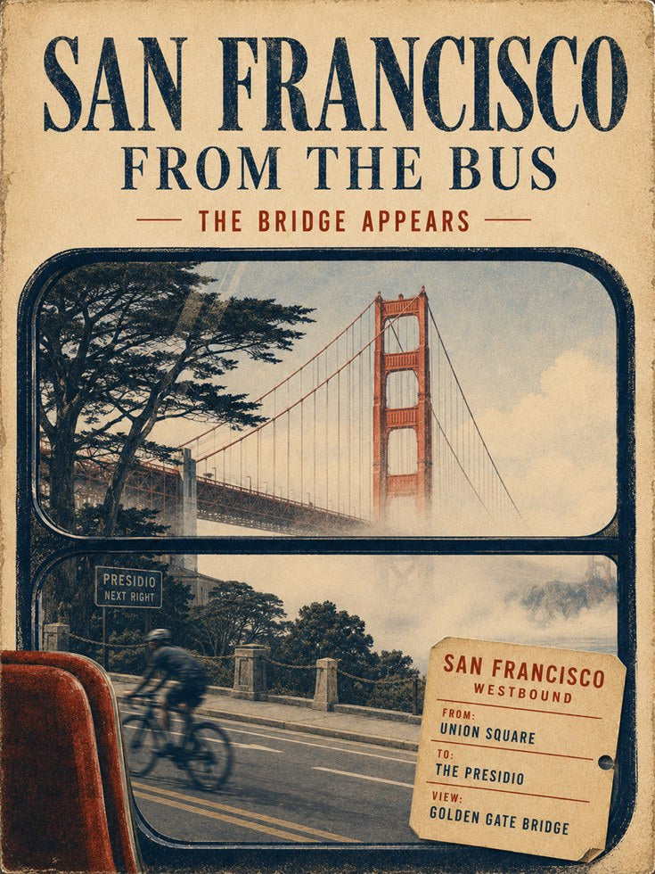 San Francisco Poster – Vintage Travel Print - artwork on paper