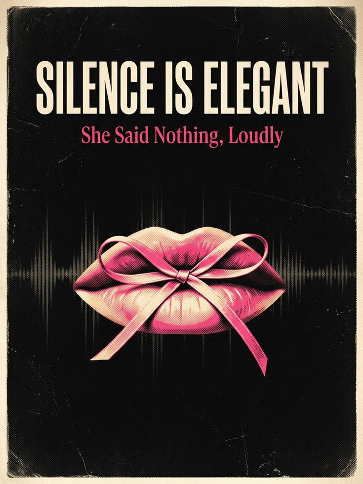 Feminist Typography Print — Silence Is Elegant Quote - artwork on paper