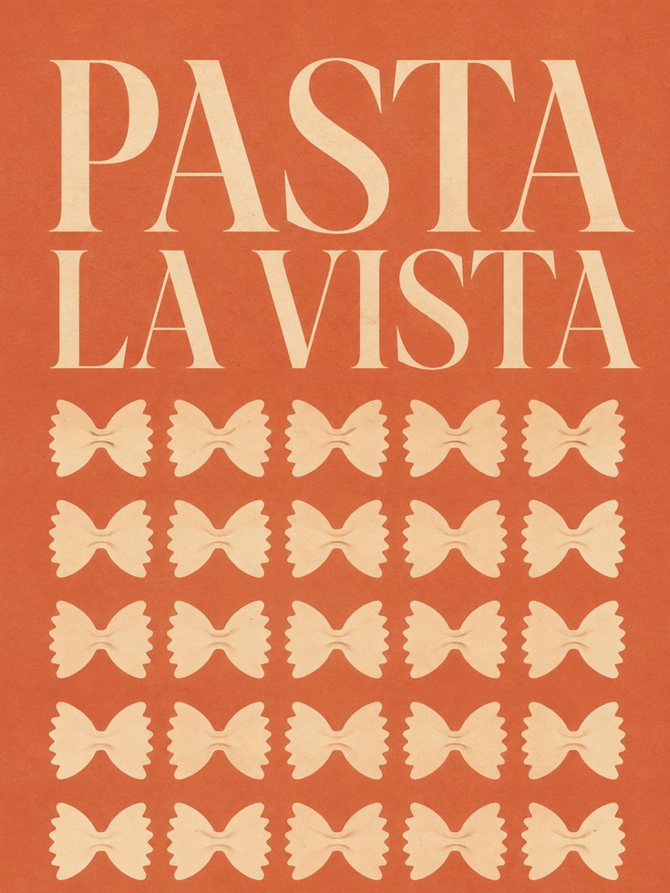 Italian Kitchen Print – Pasta La Vista - artwork on paper