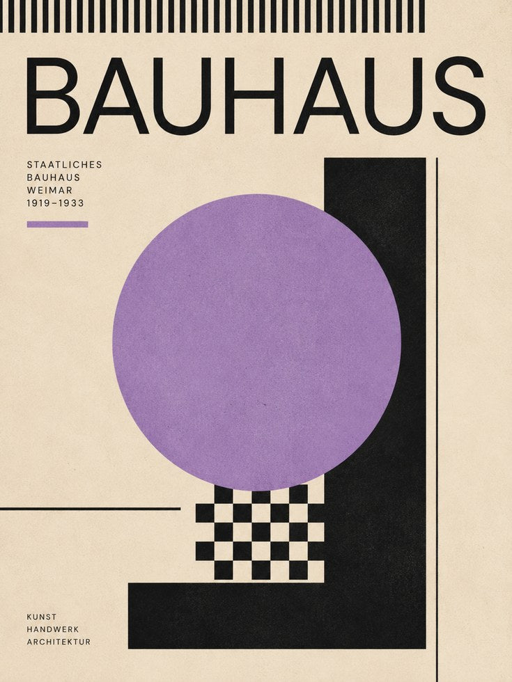 Bauhaus Poster Print - artwork on paper