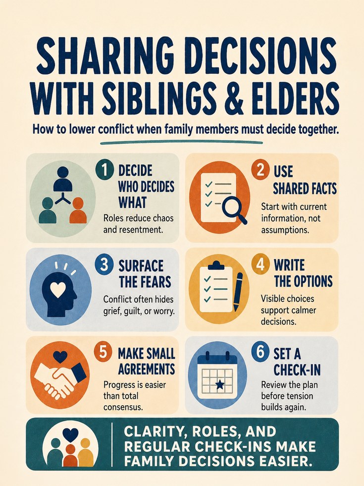 Educational Family Wall Art: Conflict Resolution Steps - artwork on paper