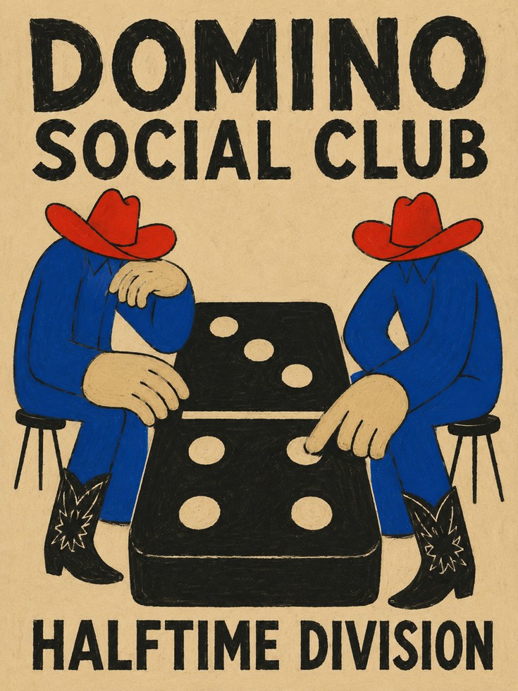 Domino Wall Art – Vintage Game Room Print - artwork on paper