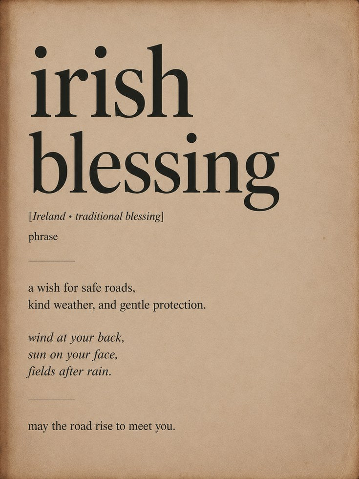 Irish Blessing Print - artwork on paper
