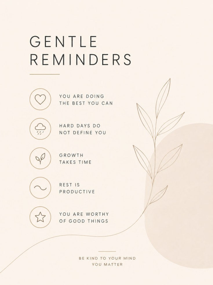 Gentle Reminders Wall Art - artwork on paper