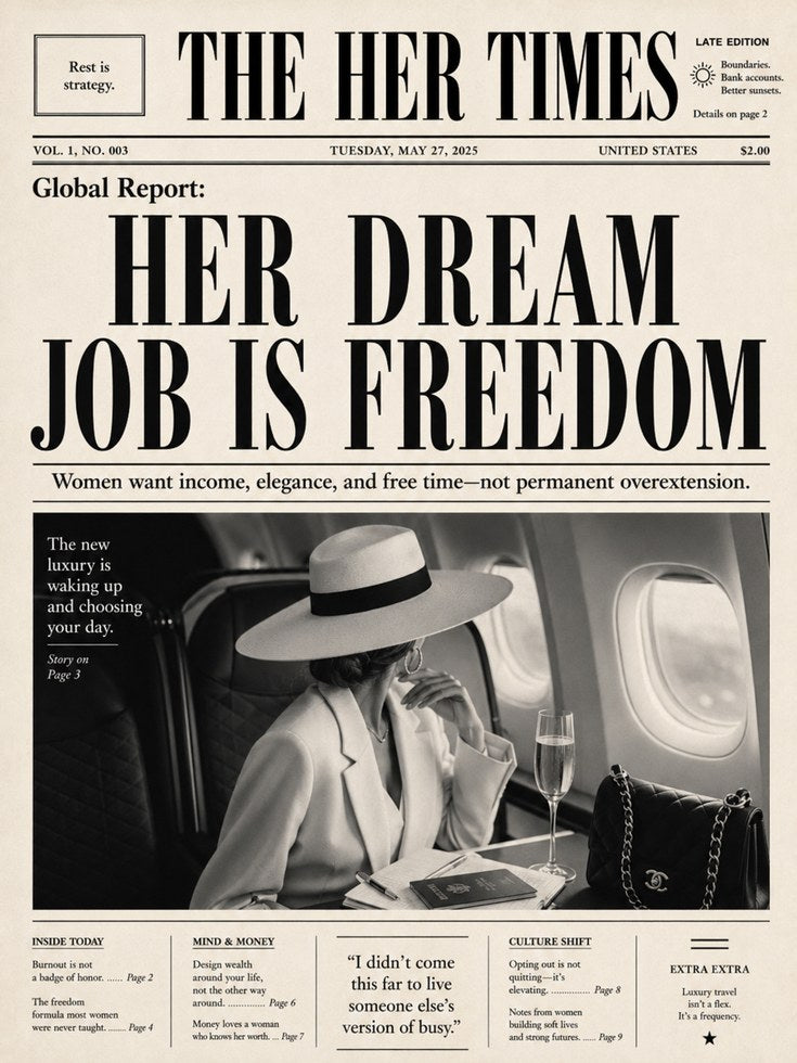 Her Dream Job is Freedom Print - artwork on paper