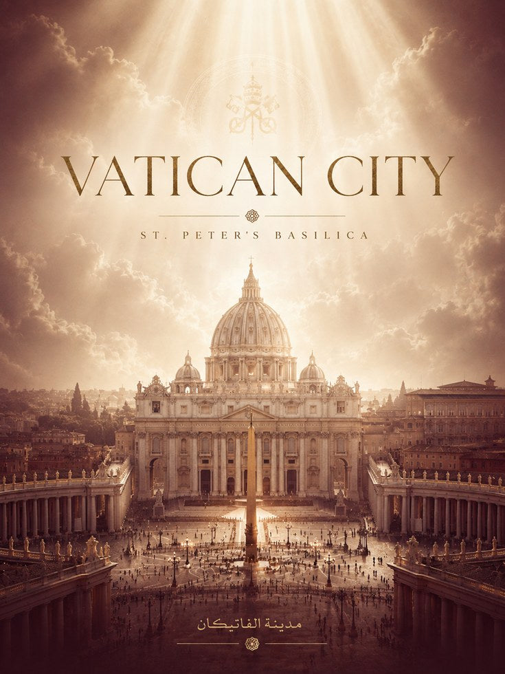 Vatican City Poster – St Peters Basilica Print - artwork on paper
