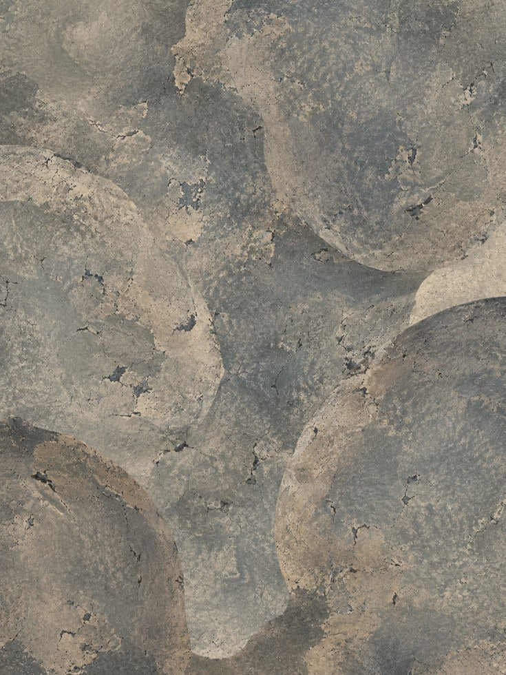 Weathered Stone Texture Wall Art: Natural Grey Beige Abstract - artwork on paper
