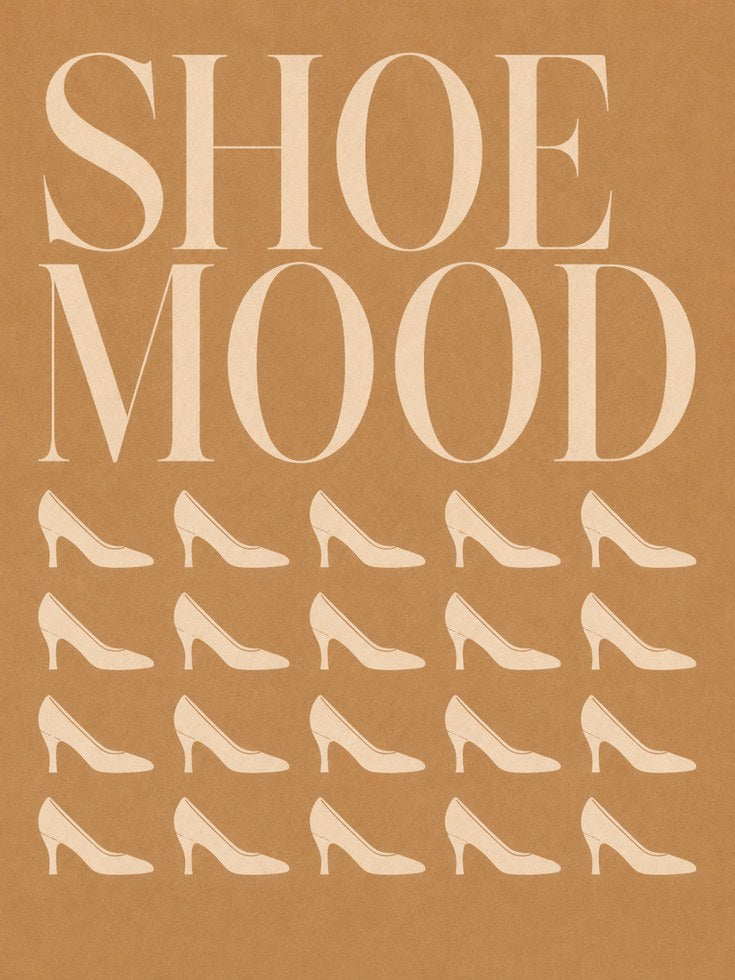 Shoe Mood Wall Art – Retro Typography - artwork on paper