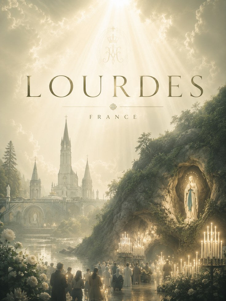 France Travel Poster – Lourdes Print - artwork on paper