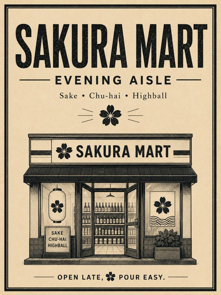 Vintage Japanese Convenience Store Print - artwork on paper