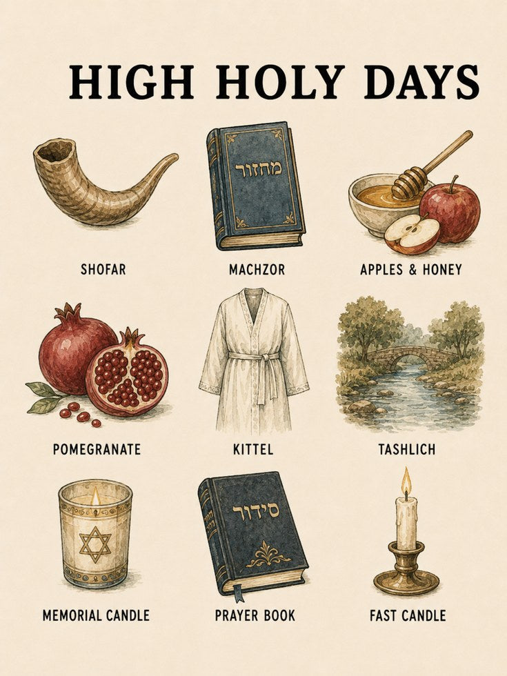 Jewish High Holy Days Print - artwork on paper