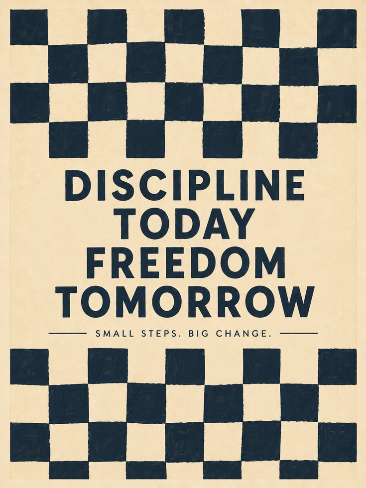 Discipline Motivational Poster – Office Wall Art - artwork on paper