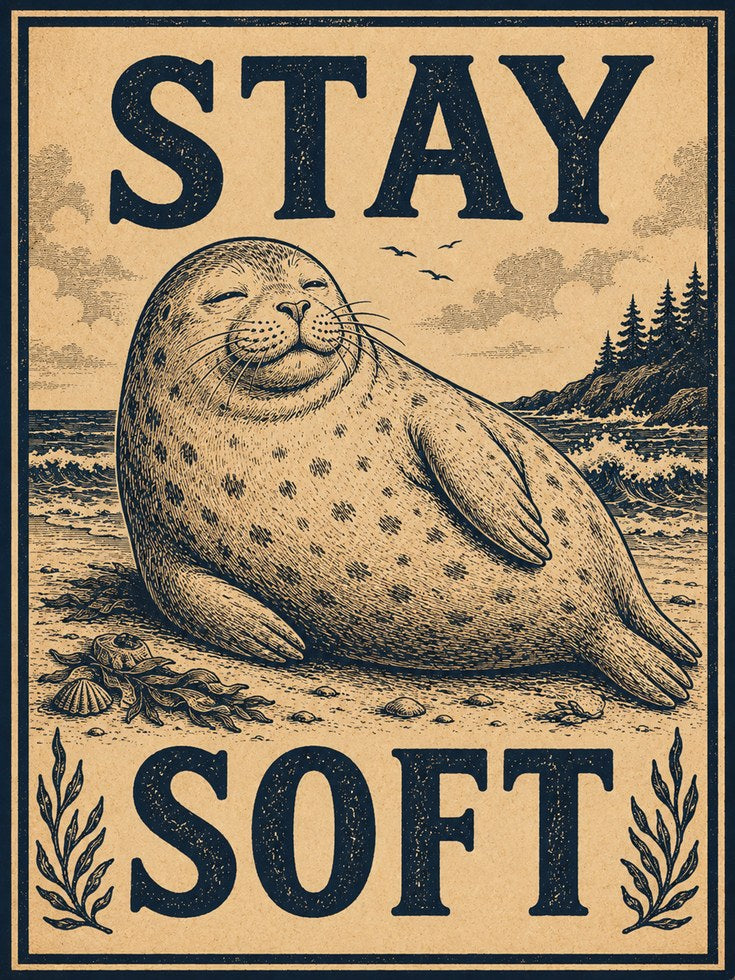 Coastal Seal Print - artwork on paper