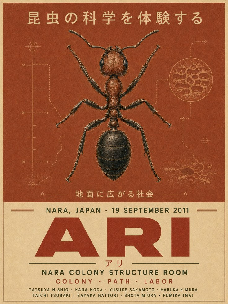 Ant Poster – Japanese Vintage Wall Art - artwork on paper