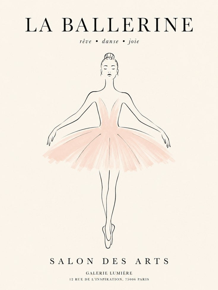 Ballerina Wall Art – La Ballerine Print - artwork on paper