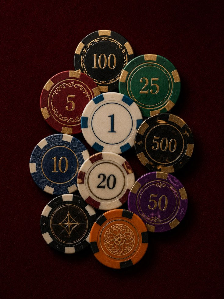 Casino Wall Art – Poker Chips Print - artwork on paper