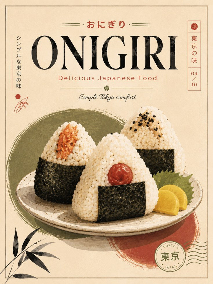 Vintage Onigiri Print - artwork on paper