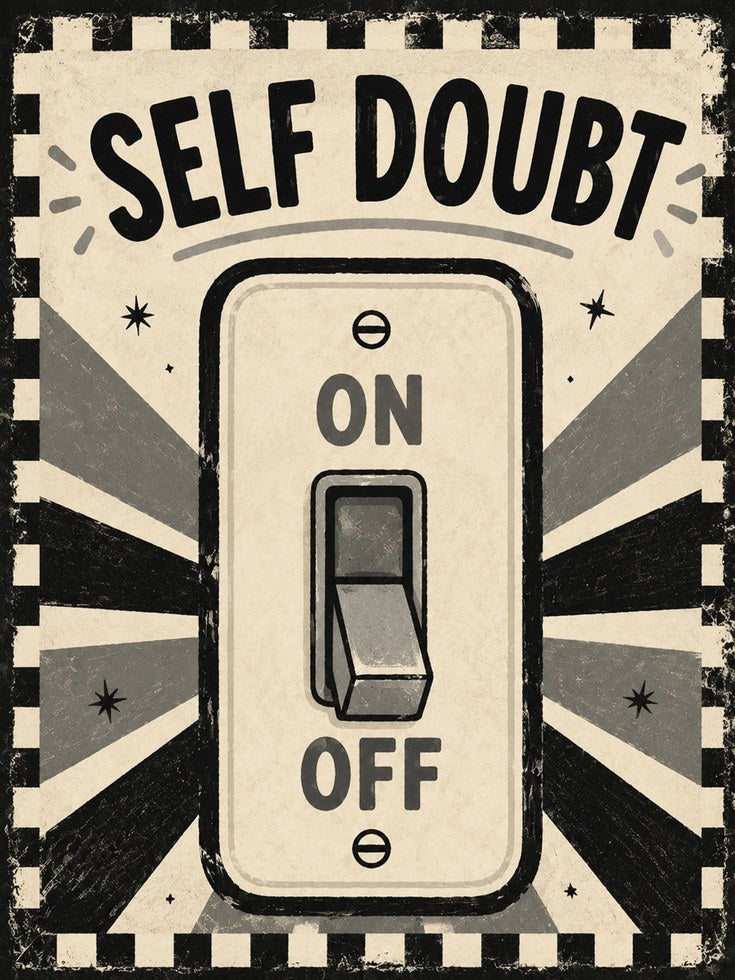 Motivational Wall Art – Self Doubt Print - artwork on paper